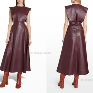 Plus Size Faux Leather Dresses 
