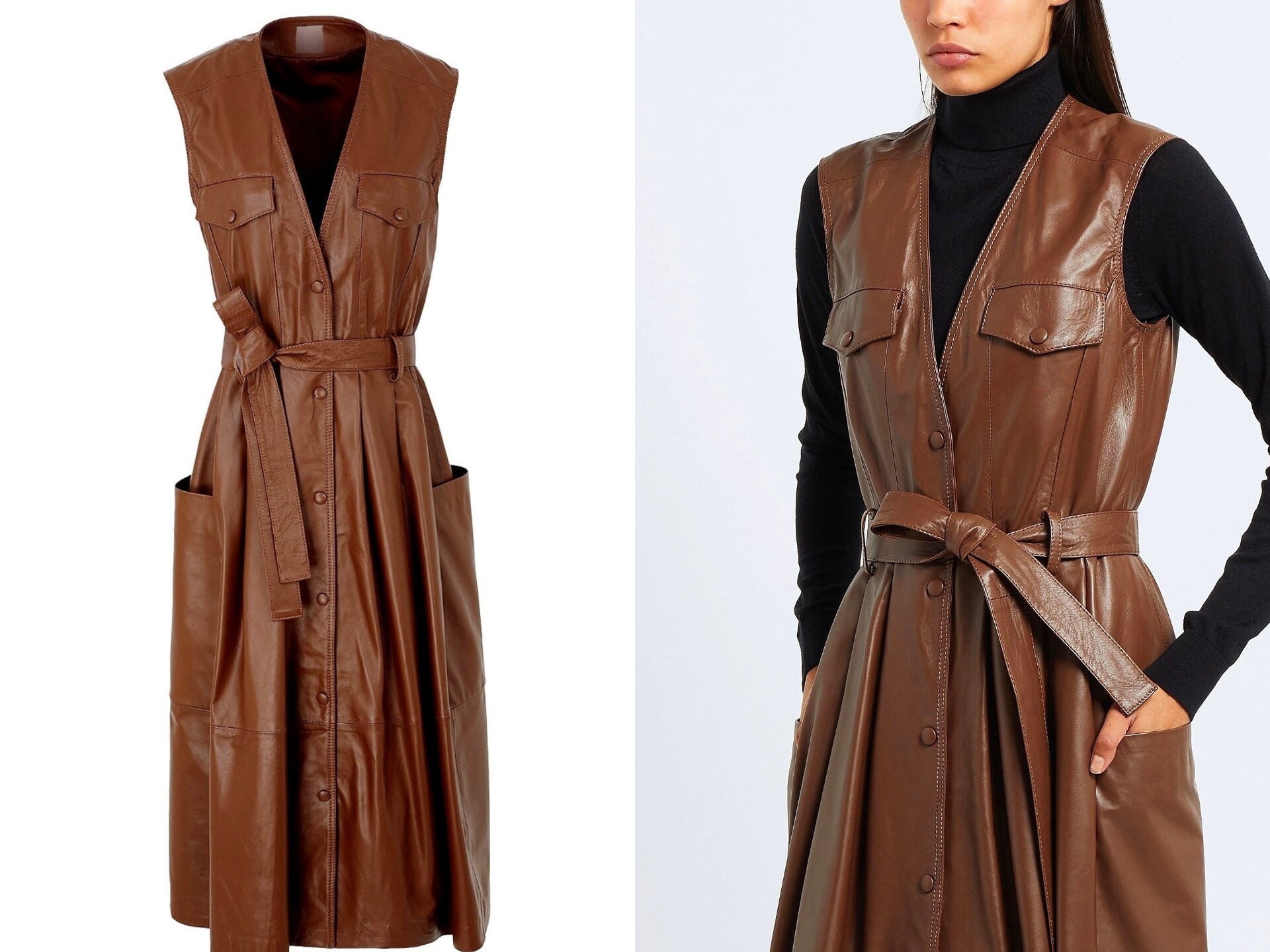 chinese dress ladies Paige Denim Fiorella Faux Leather Midi Dress in French Press  Suite 201