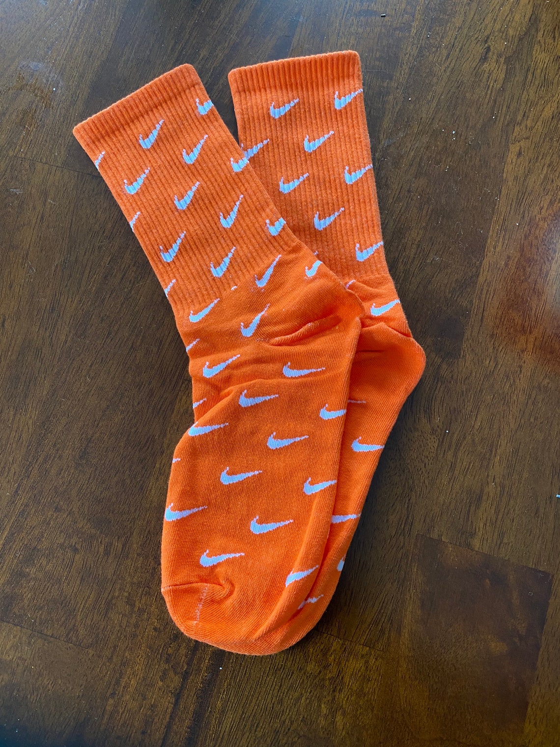 white and orange nike elite socks