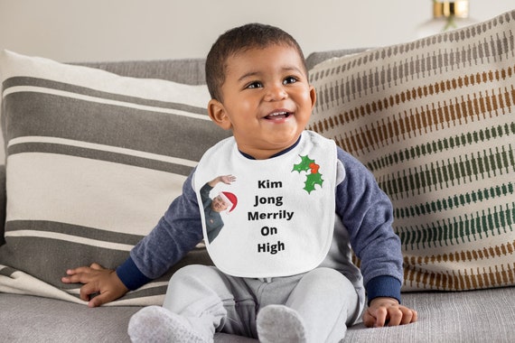 Correct Wat mensen betreft etiquette Funny Baby Slabbetje Nieuwigheid kerstcadeau Kim Jong Un - Etsy Nederland