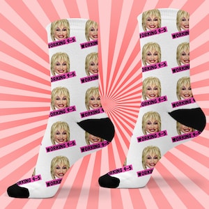 Calzini divertenti Novità Regalo di compleanno Lavoro 9-5 Lavoro Migliore amico Abbigliamento Papà Fratello Dolly Parton