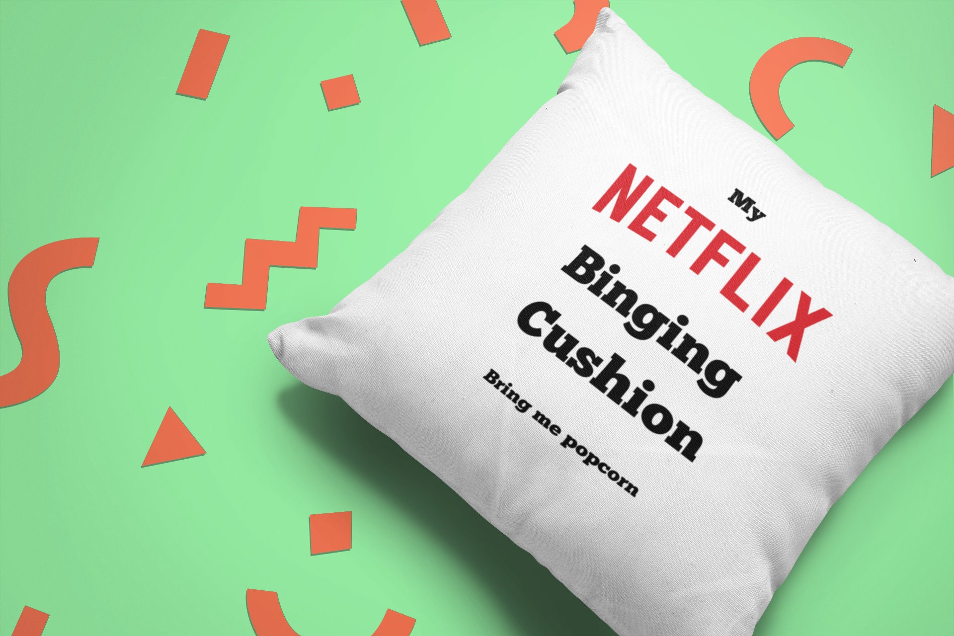 Netflix Binging Cushion Cover Funny Gifts Sofa Decoration - Etsy ...