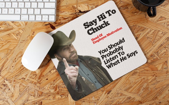 Chuck Norris Funny Mouse Pad Motivation Accessory Office Computer Pad PC IT  Stationery Work Desk Home - Etsy