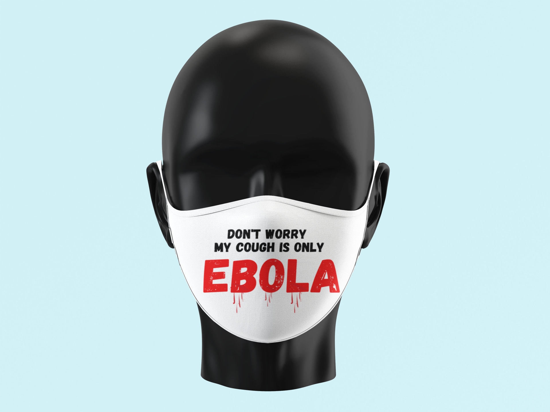 Funny Face Mask My Cough Only Ebola Large Adult Face -
