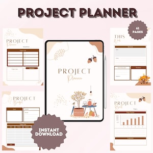 Digital Project Planner | Project Tracker | Productivity & Project Management Tool