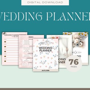 Wedding Planner Organizer, Bridal Planning Binder, Engagement Gift, Wedding Gift for Bride, Wedding Journal, Wedding Planner Book