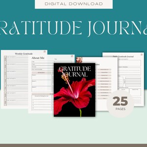 Gratitude Journal, Daily Gratitude Notebook, Mindfulness Journal, Self-Care Gift, Inspirational Diary, Thankful Gift
