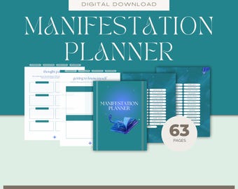 Manifestation Planner, Law of Attraction Journal, Daily Affirmations, Goal Setting Notebook, Vision Board Organizer