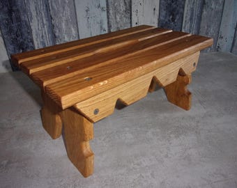 Fußbank Schemel Hocker, aus Eichenholz (geölt mit Leinöl)