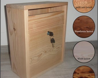 Cassetta postale / modulo per cassetta postale in legno di larice, disponibile oliata con olio di lino, verniciata o non trattata (possibilità di incisione)