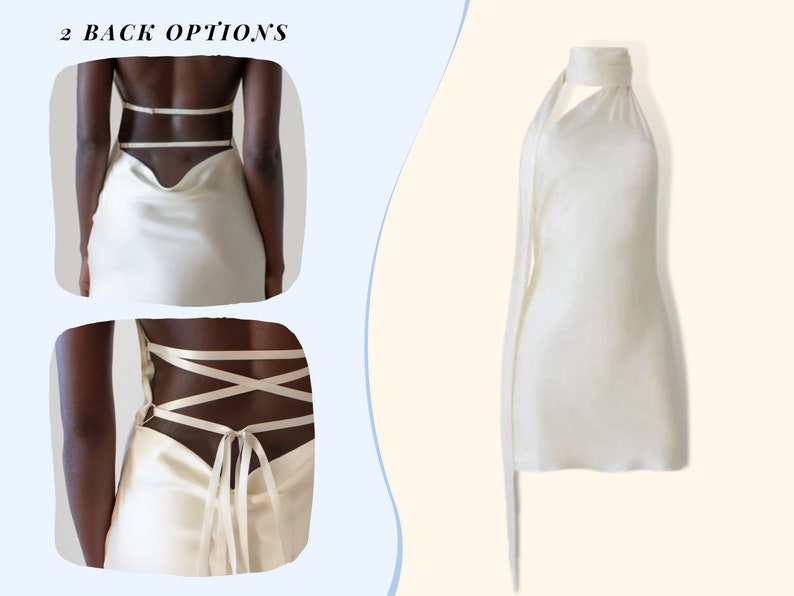 PDF Sewing Pattern Halter Neck Dress Skinny Scarf Elegant Etsy