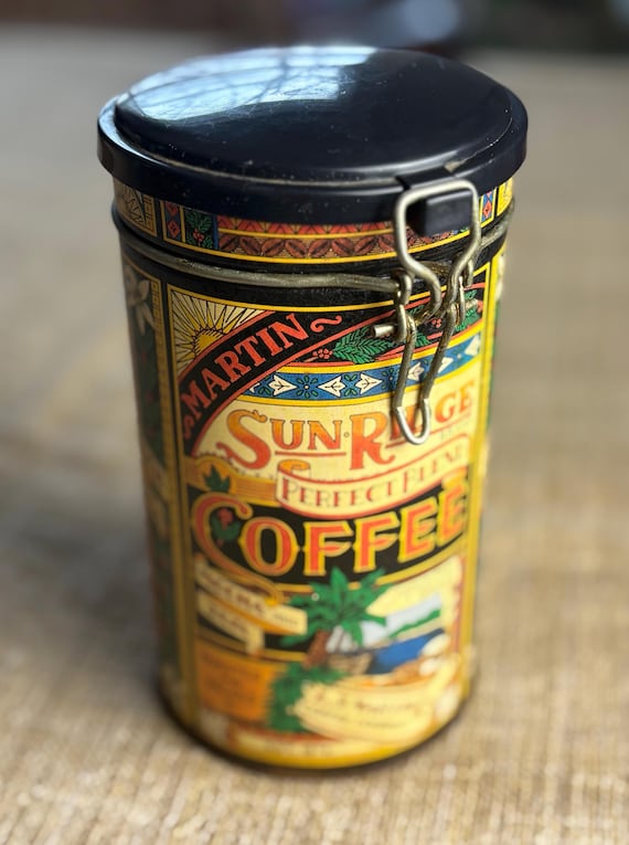 Vintage Reproduction JR Martin Sun Ridge Coffee Tin