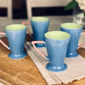 80’s Retro Colorful Coffee Mugs Set of 4