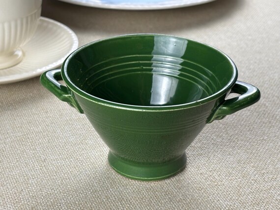 Harlequin Forest Green Sugar Bowl by Homer Laughlin China Co.