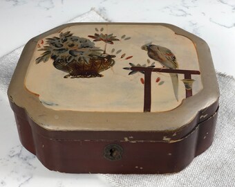 Japanese Lacquered Wood Decorative Box