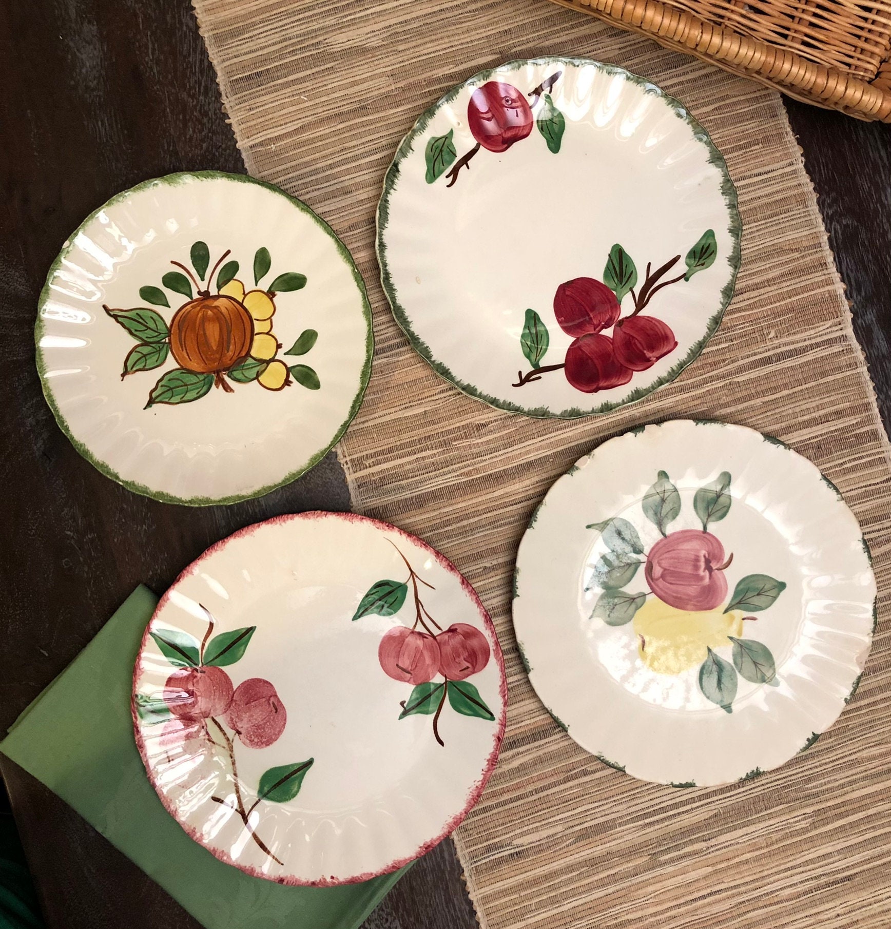 Blue Ridge Southern Potteries Inc. Dinner Plates 4 Etsy