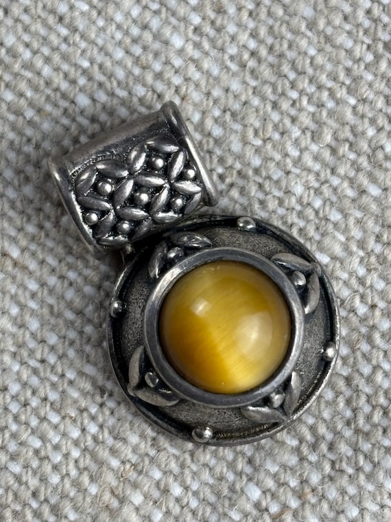 Vintage Tigers Eye Slide Pendant