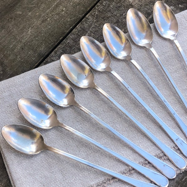 Argyle Silver Plate 1938 Ice Tea Spoons by International Silver Co. (8)