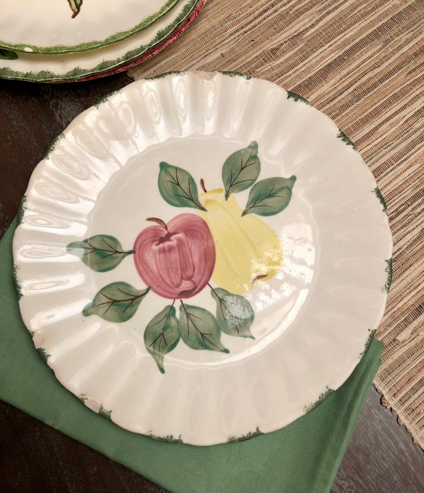 Blue Ridge Southern Potteries Inc. Dinner Plates 4 Etsy