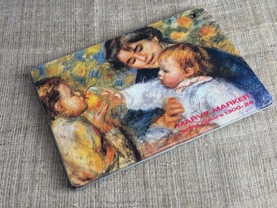 Vintage Marve Marker Decorative Tin Pencil Box