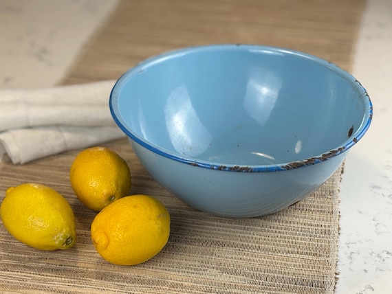 Sky Blue Porcelain Enamel on Steel Enamelware Wash Basin Bowl