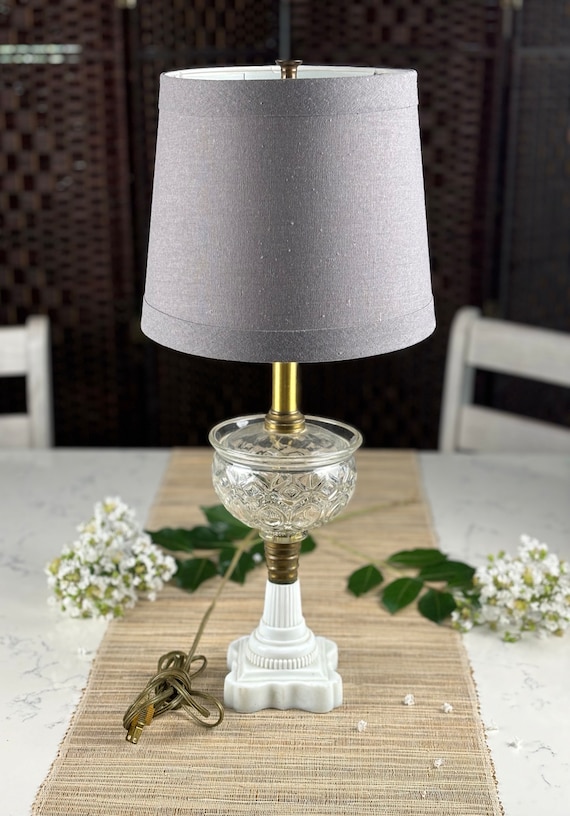Electrified Antique Oil Lamp