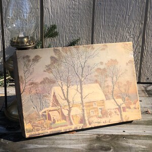 Coffret cadeau vintage Currier et Ives