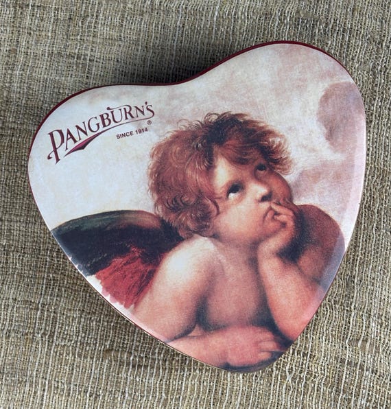 Pangburn’s Heart Shaped Tin Candy Box