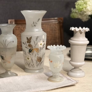 19th Century Bristol Glass Vasses