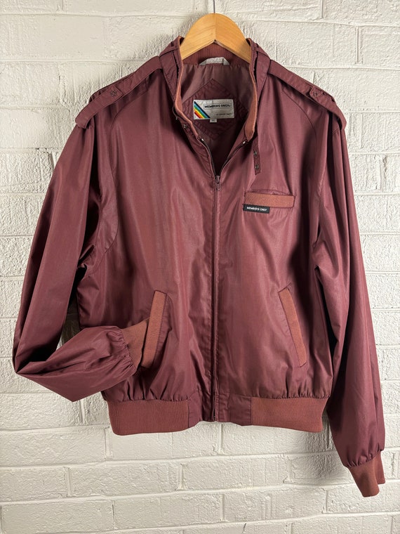 Members Only Maroon Wine Burgundy Colored Jacket Size Men’s 46 Large