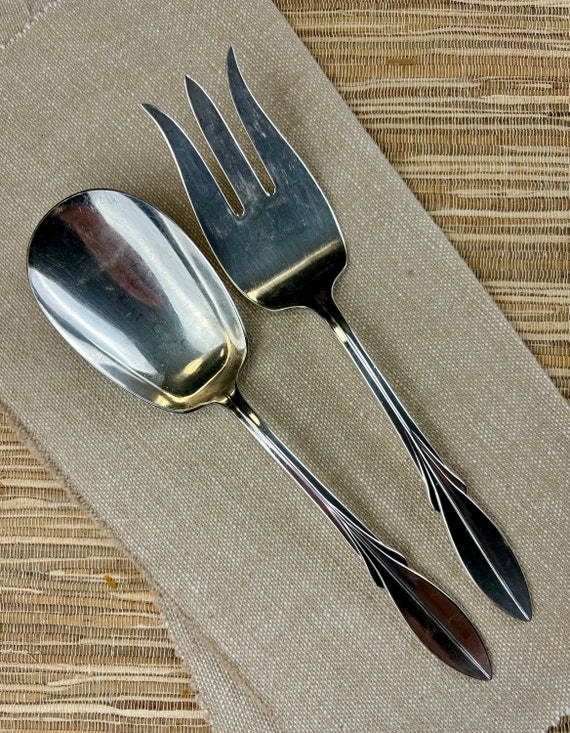 Wm. Rogers Mfg Co Silver Plate Serving Fork and Spoon