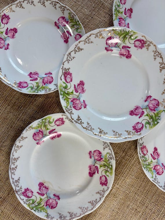 Owen Minerva Gold Metal Decorative Salad/Dessert Plates (5)