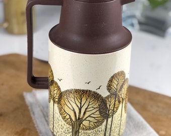 Coffee Carafe Thermos with Tree Pattern