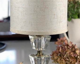 Art Deco Clear Glass Vanity Lamp