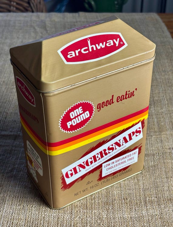 Vintage Archway Gingerbread Cookies Tin Box