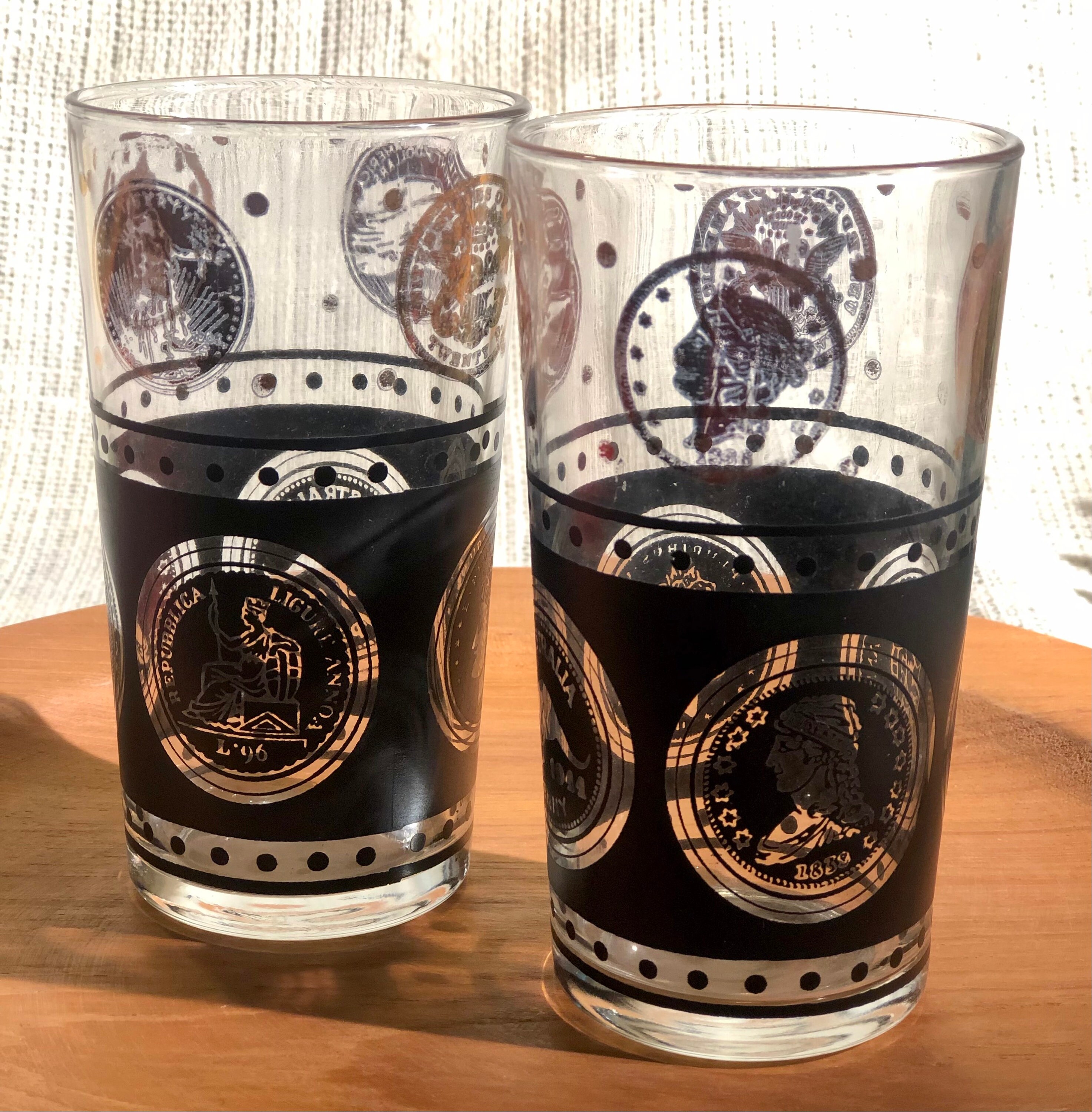 Vintage Barware Glasses set of 2 Etsy