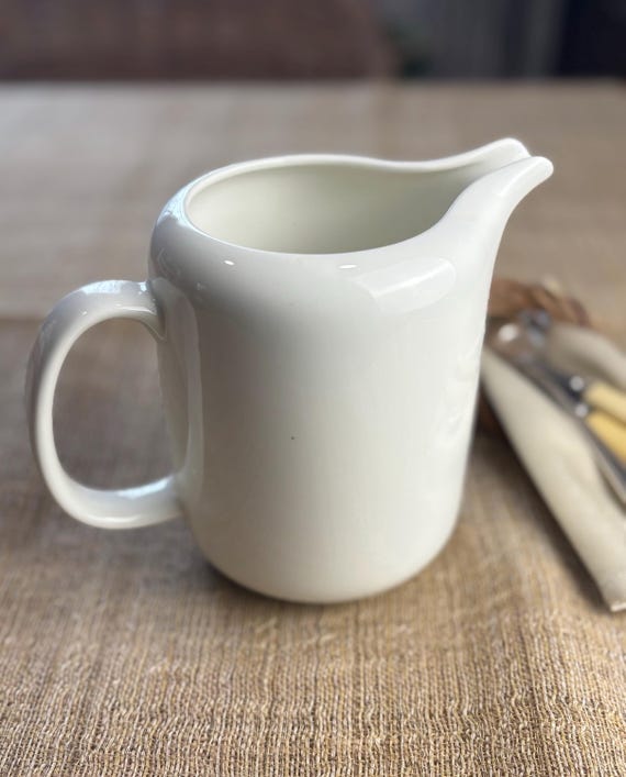 Arabia Finland Arctica 32oz White Ceramic Pitcher Creamer