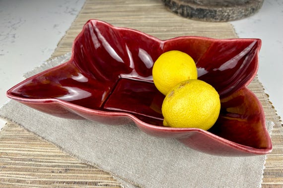 Camark USA 410 Cranberry Red Rectangular Dish Garden Ceramic Planter