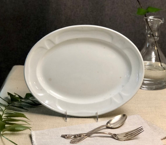 W. Adam’s & Sons Oval White Ironstone Platter