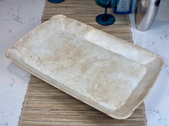 Adamantine China Semi Porcelain Rectangular Platter 19th Century