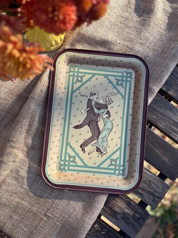 Armstrong Flooring Advertising Metal Decorative Tray from 1983