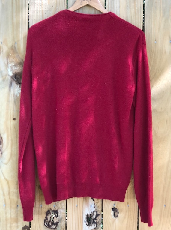 Jantzen Red Acrylic Cardigan Sweater Large - image 2