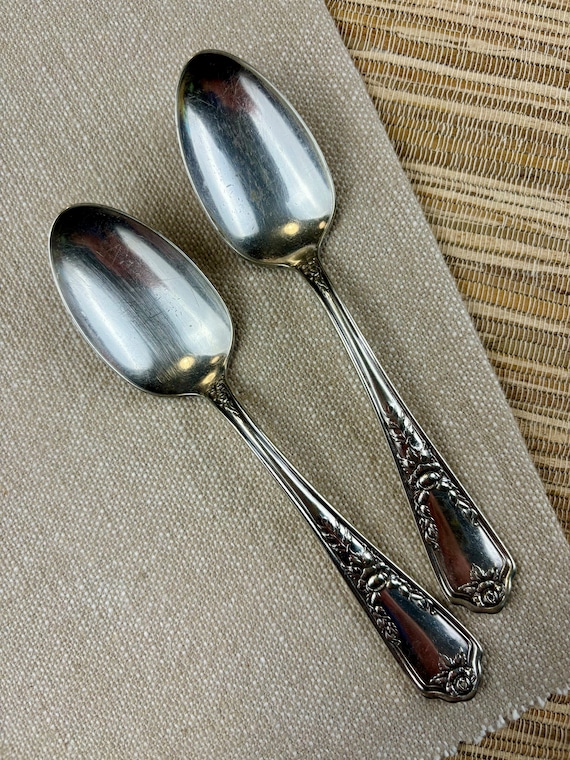 Simeon L & George H Rogers Company XII Silver Plate Spoons (2)