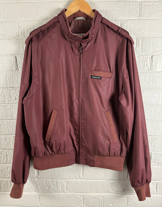 Members Only Maroon Wine Burgundy Colored Jacket Size Mens 46 Large Etsy