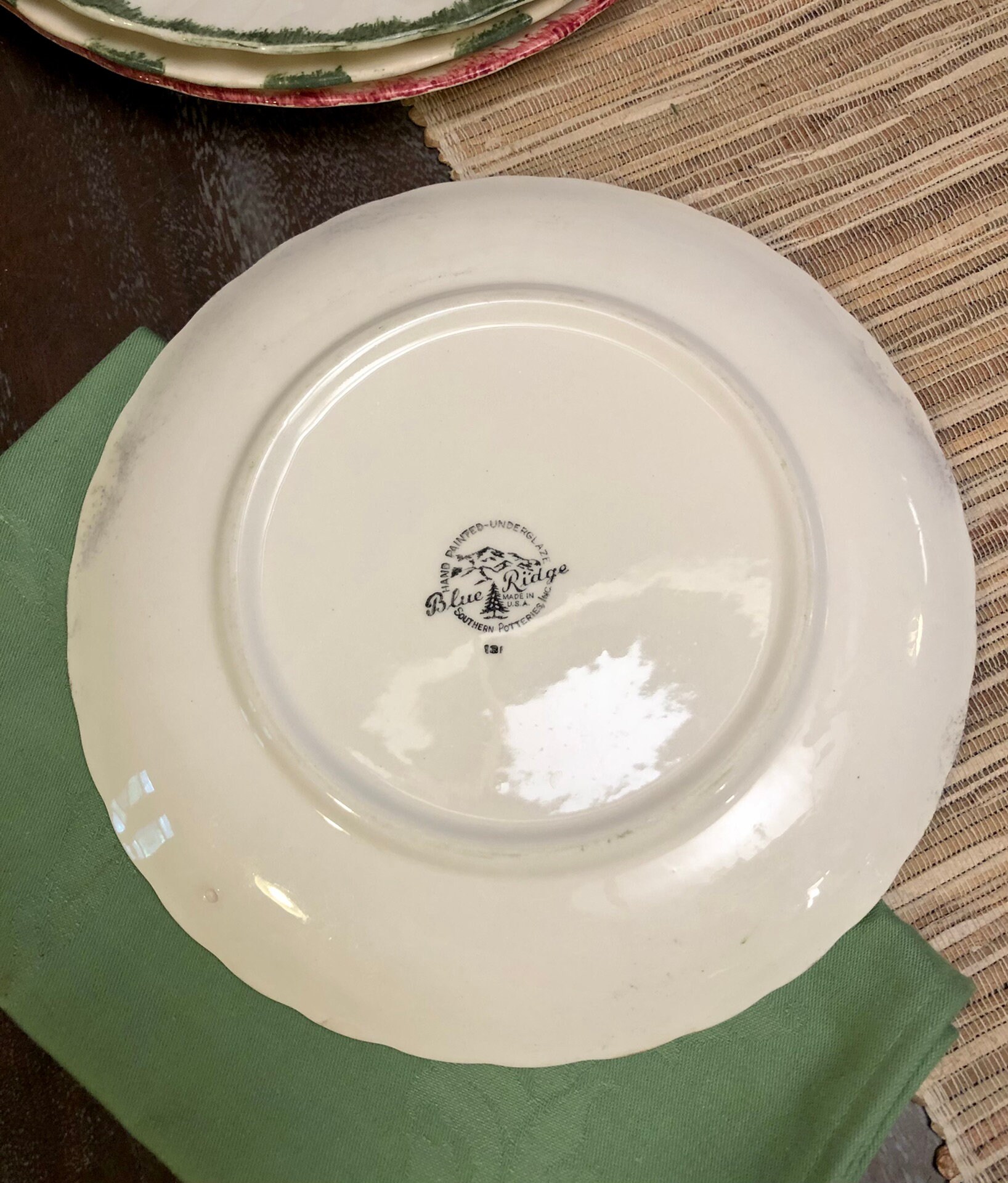Blue Ridge Southern Potteries Inc. Dinner Plates 4 Etsy