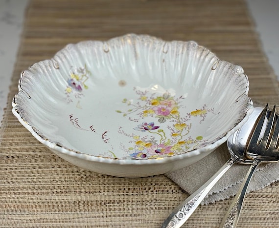 Franz Anton Mehlem Hand Painted Floral Ceramic Bowl