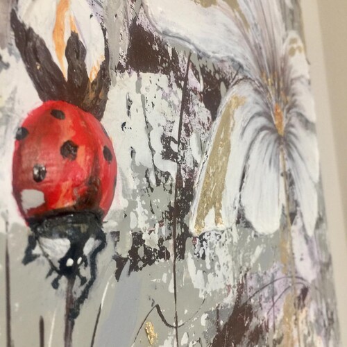 Abstract art painting shops on canvas original, Flower
