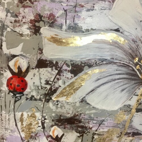 Abstract art painting shops on canvas original, Flower