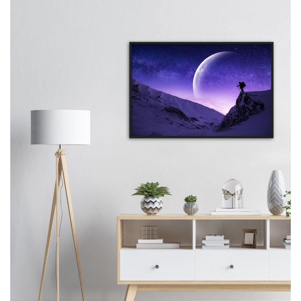 Starry Night Sky Wall Art Outer Space Decor Space Poster Snowy - Etsy
