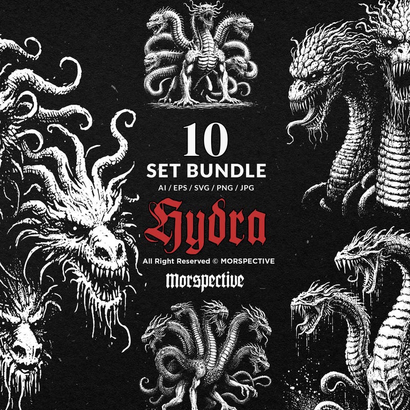 Hydra Clipart - Etsy